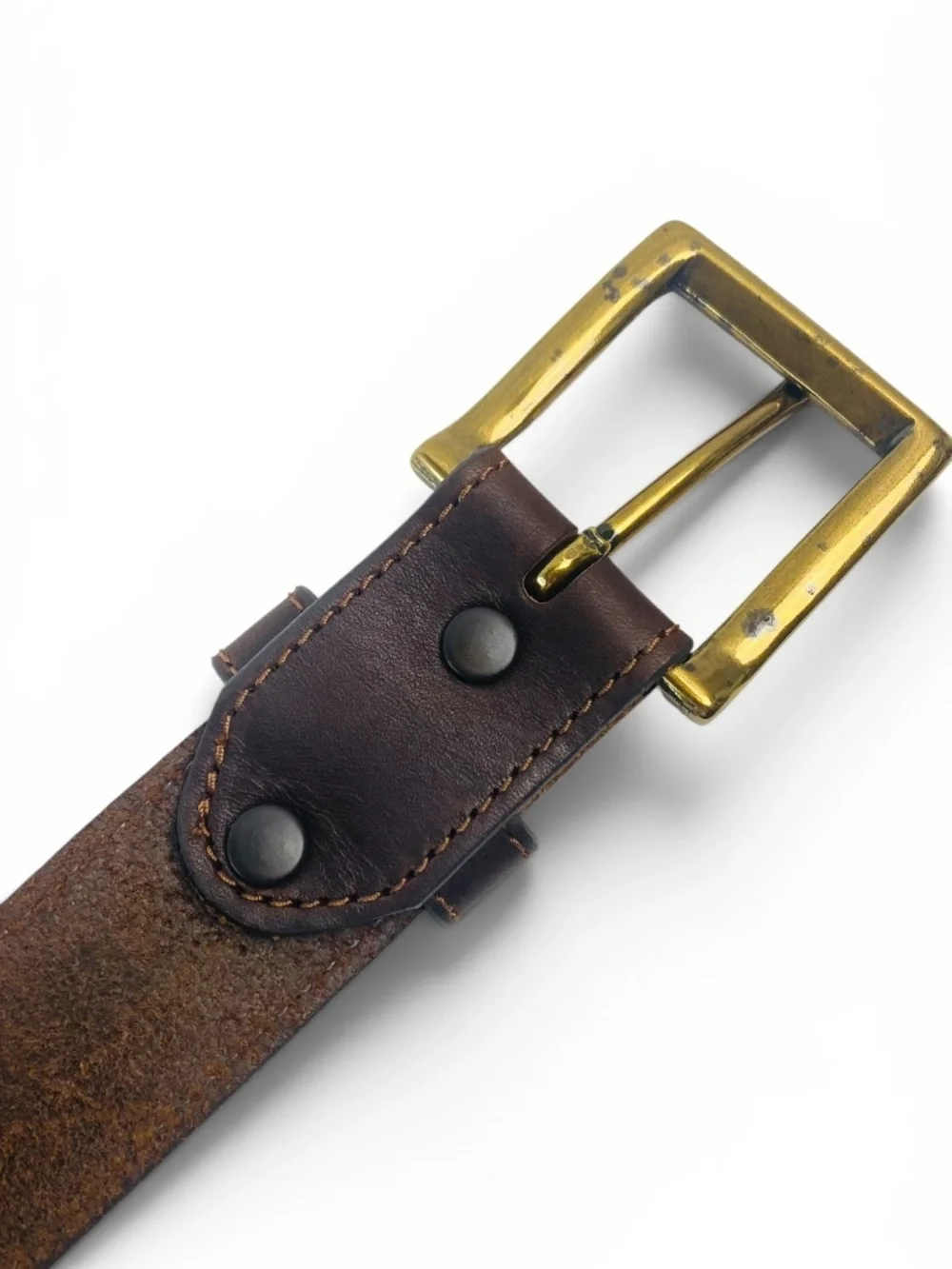 Justin Sycamore Cinch Western Style Snap-on Buckle Belt in Brown Size 44